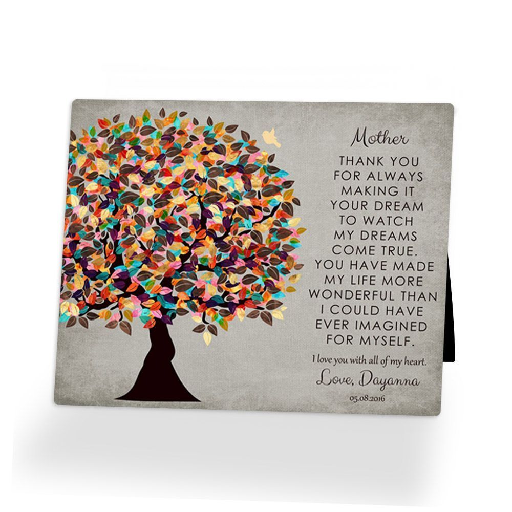 Late Spring Tree Wedding Desktop Plaque Gift for Mother D-1314