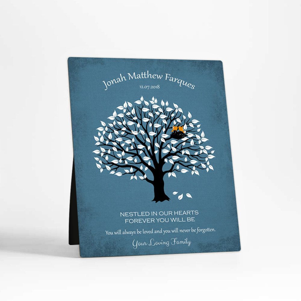 Magnolia Tree Memorial Desktop Plaque Gift for Bereaved Parents D-1207