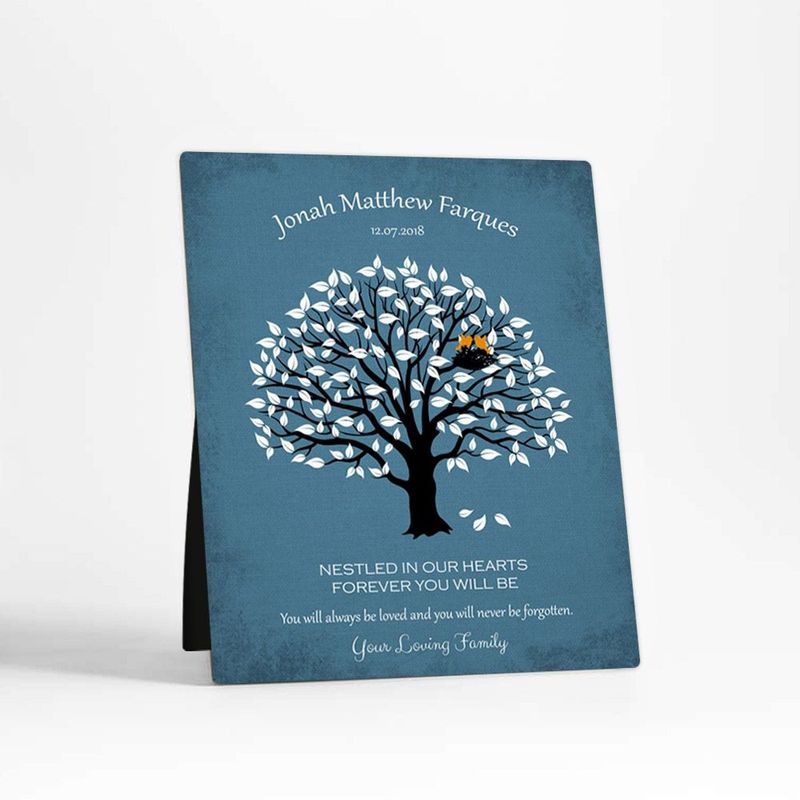 Magnolia Tree Memorial Desktop Plaque Gift for Bereaved Parents D-1207
