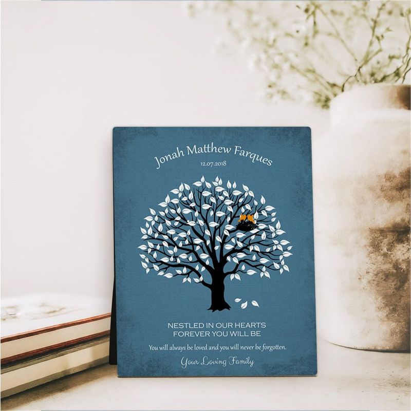 Magnolia Tree Memorial Desktop Plaque Gift for Bereaved Parents D-1207