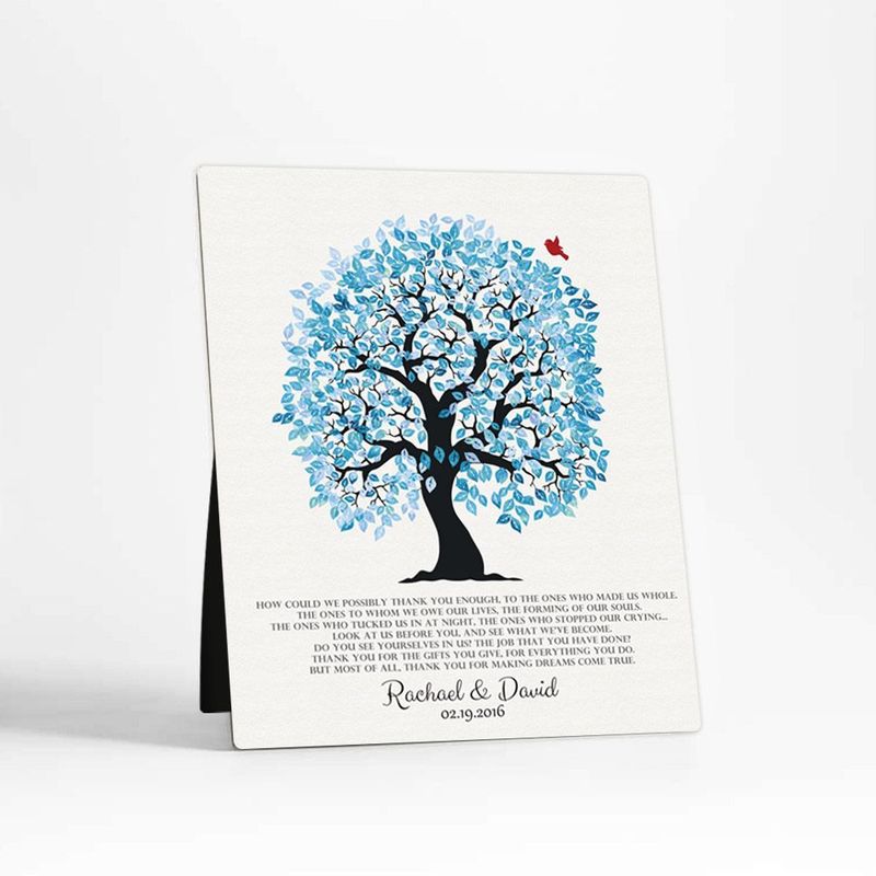 Artful Tree Wedding Desktop Plaque Gift for Parents D-1269