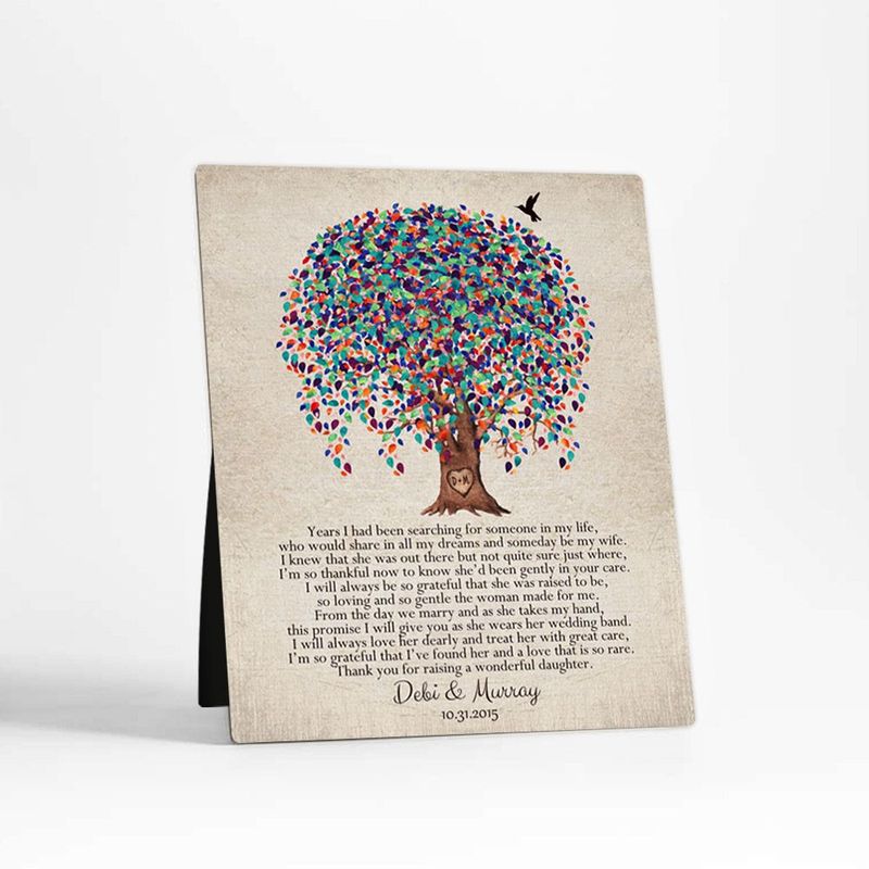 #1 Best Seller - Willow Tree Wedding Desktop Plaque Gift for Mother Of The Bride D-1518