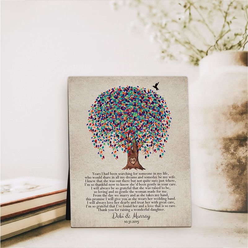 #1 Best Seller - Willow Tree Wedding Desktop Plaque Gift for Mother Of The Bride D-1518