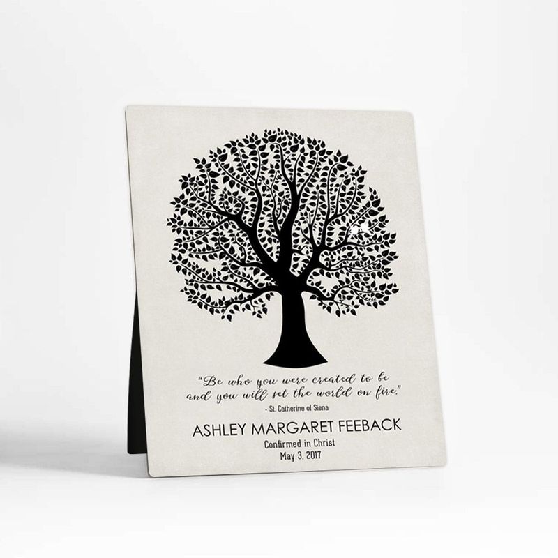 Curly Tree Faith Milestone Desktop Plaque Gift for Child D-1506
