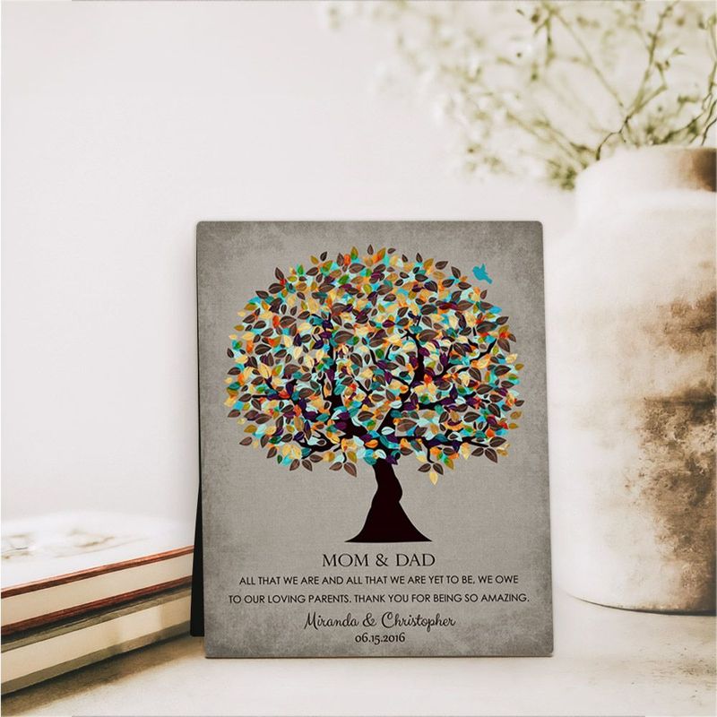Autumn Tree Family Appreciation Desktop Plaque Gift for Parents D-1323