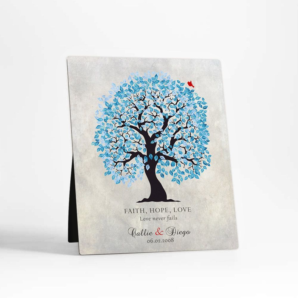 Artful Tree Anniversary Desktop Plaque Gift for Couple D-1521