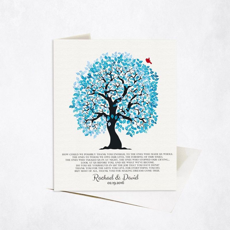 Artful Tree Wedding Card Gift for Parents C-1269