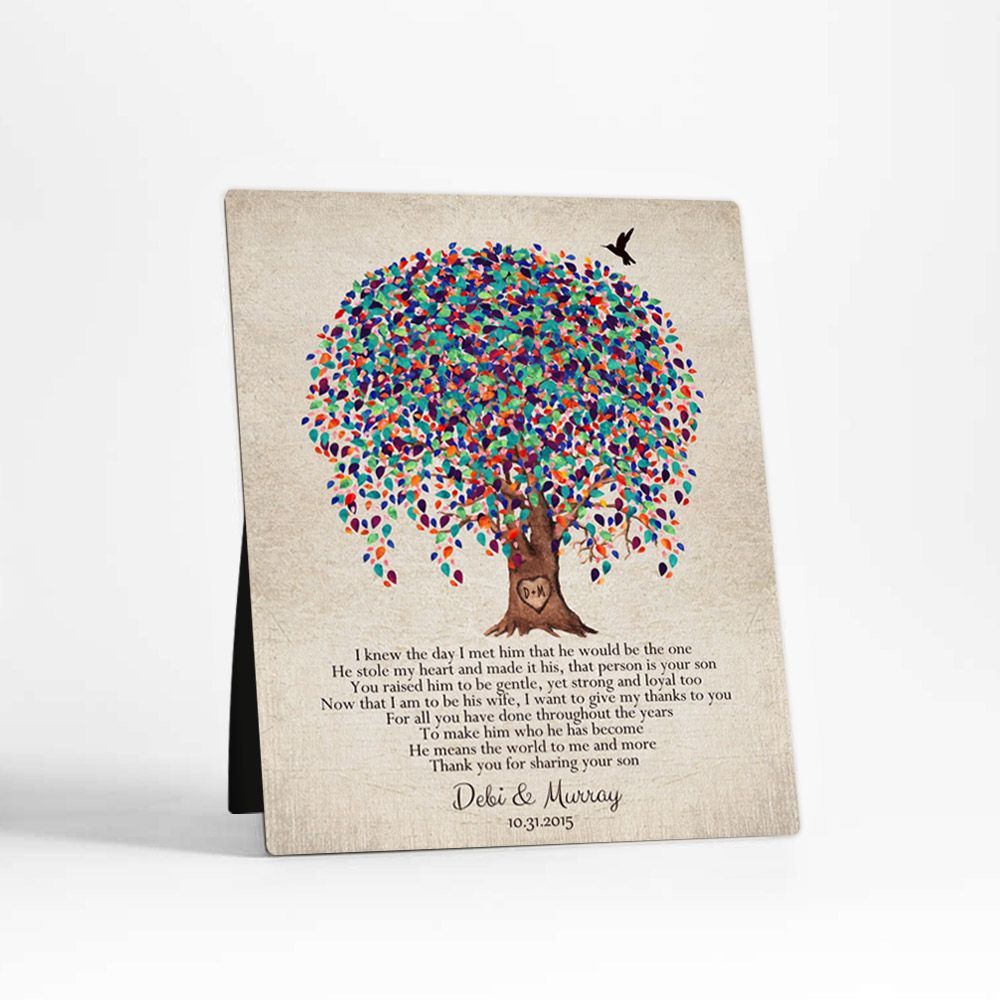 #1 Best Seller - Willow Tree Wedding Desktop Plaque Gift for Mother Of The Groom D-1517