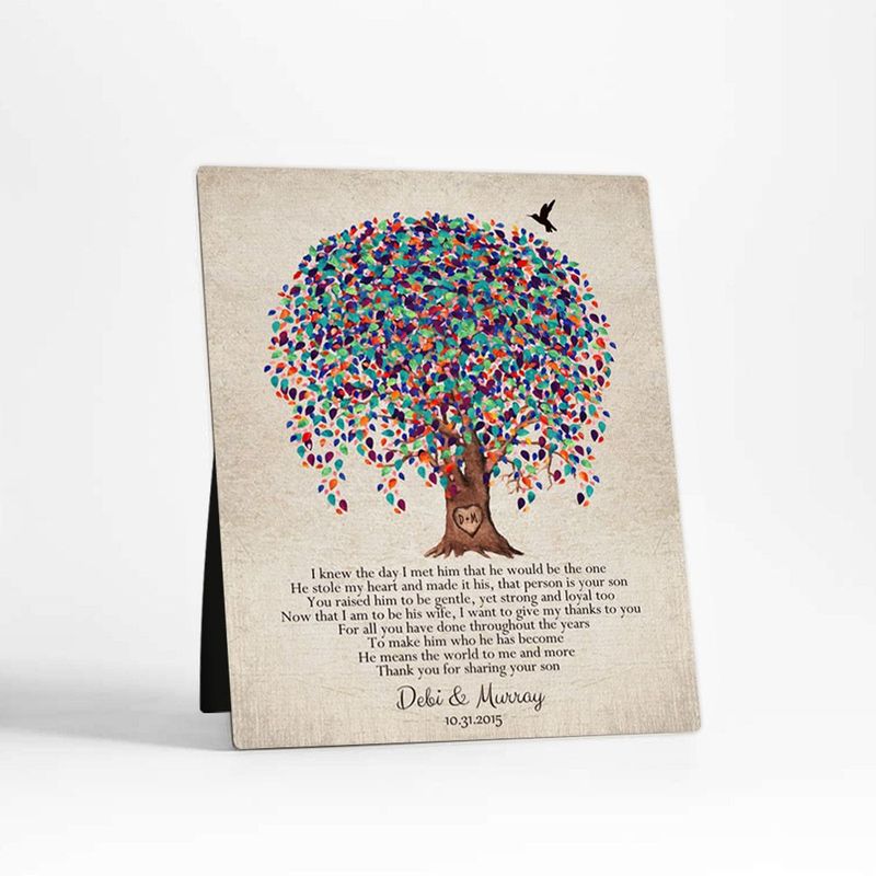 #1 Best Seller - Willow Tree Wedding Desktop Plaque Gift for Mother Of The Groom D-1517