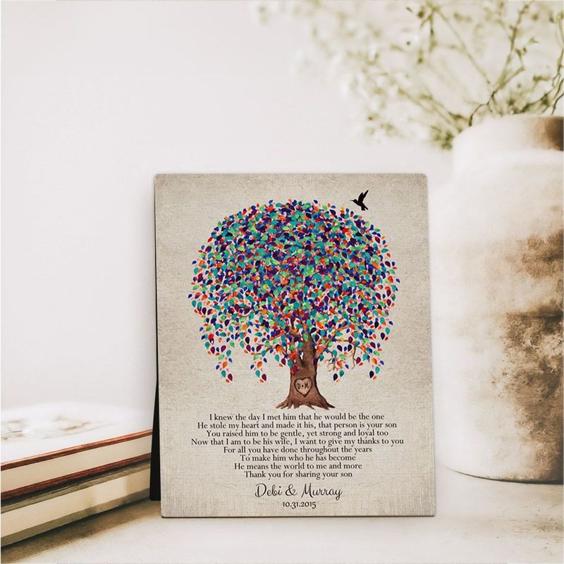 #1 Best Seller - Willow Tree Wedding Desktop Plaque Gift for Mother Of The Groom D-1517