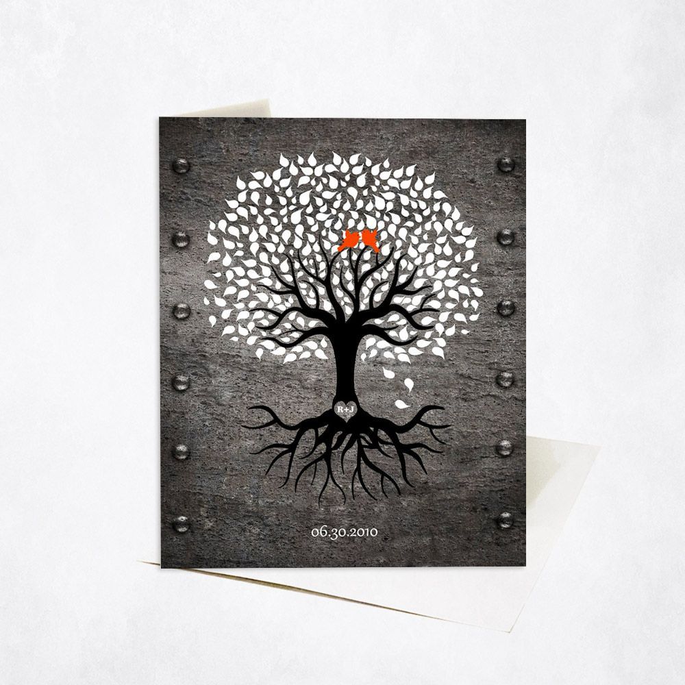 #1 Best Seller - Iron Tree with Roots 6th Anniversary Card Gift for Couple C-1373