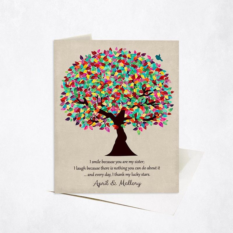 #1 Best Seller - Early Spring Tree Wedding Card Gift for Sister C-1390
