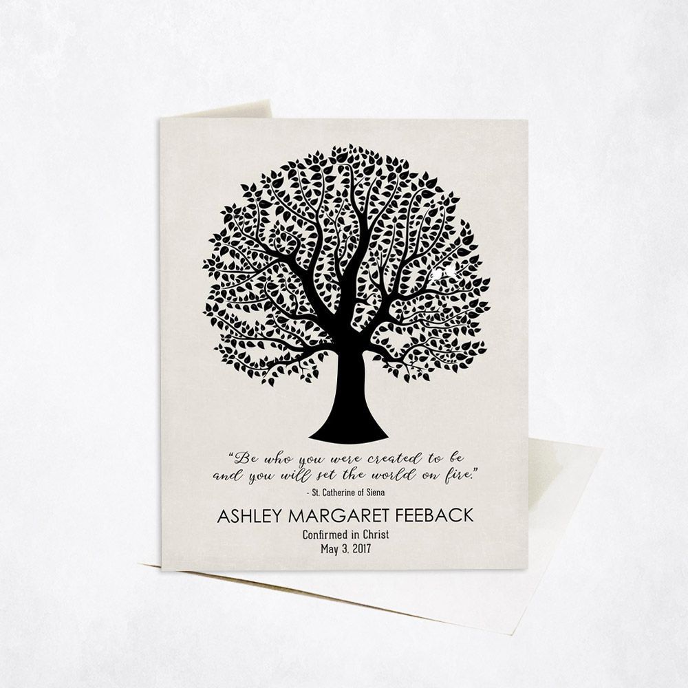 Curly Tree Faith Milestone Card Gift for Child C-1506