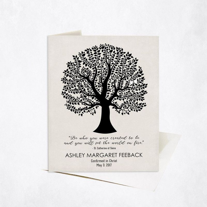Curly Tree Faith Milestone Card Gift for Child C-1506
