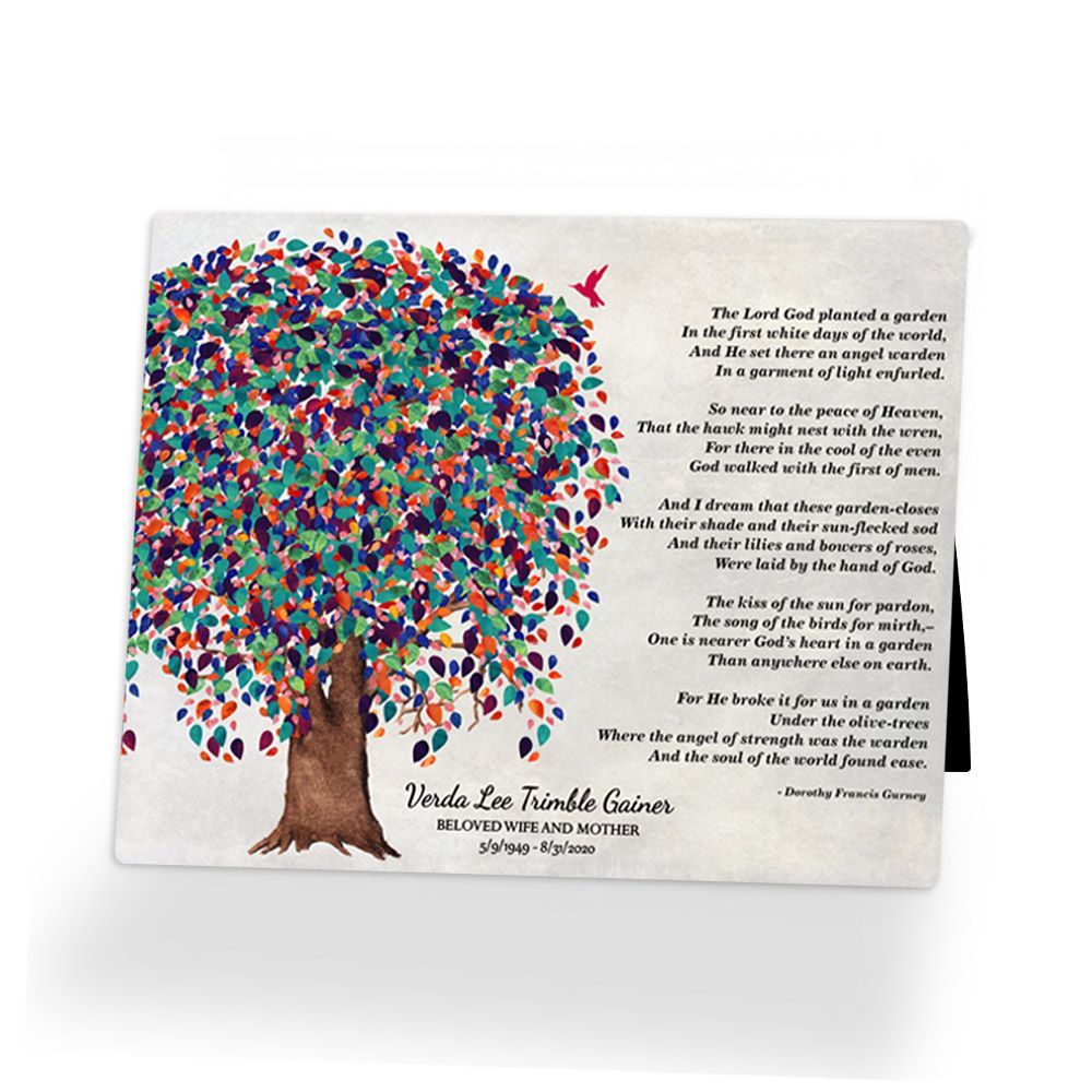 Willow Tree Memorial Desktop Plaque Gift for Bereaved Family D-1103