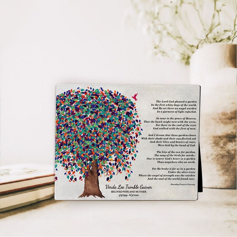 Willow Tree Memorial Desktop Plaque Gift for Bereaved Family D-1103