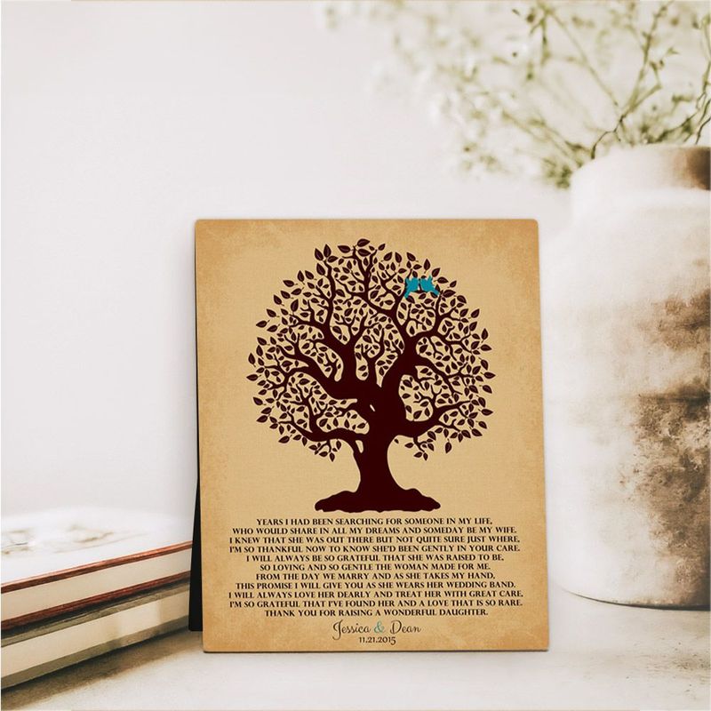 #1 Best Seller - Knotty Tree Wedding Desktop Plaque Gift for Mother Of The Bride D-1127