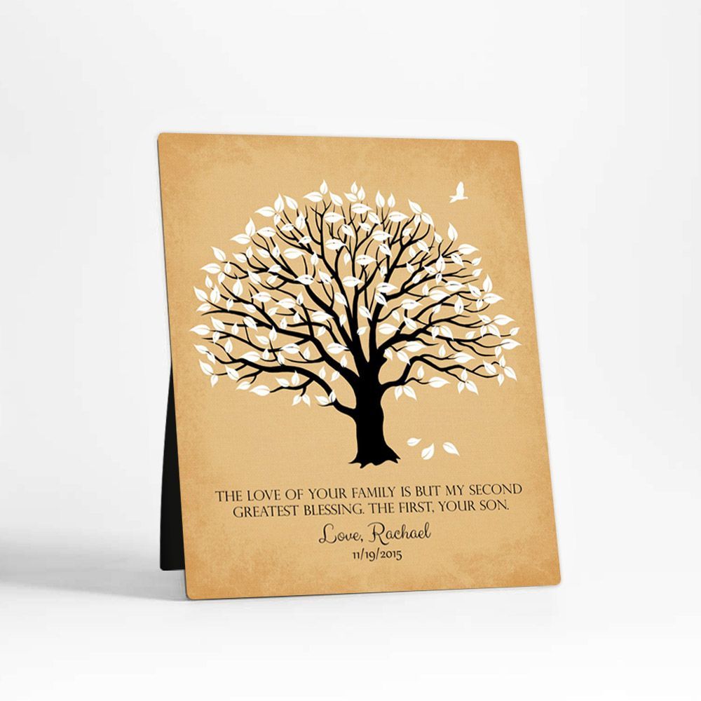 Magnolia Tree Wedding Desktop Plaque Gift for Mother Of The Groom D-1154