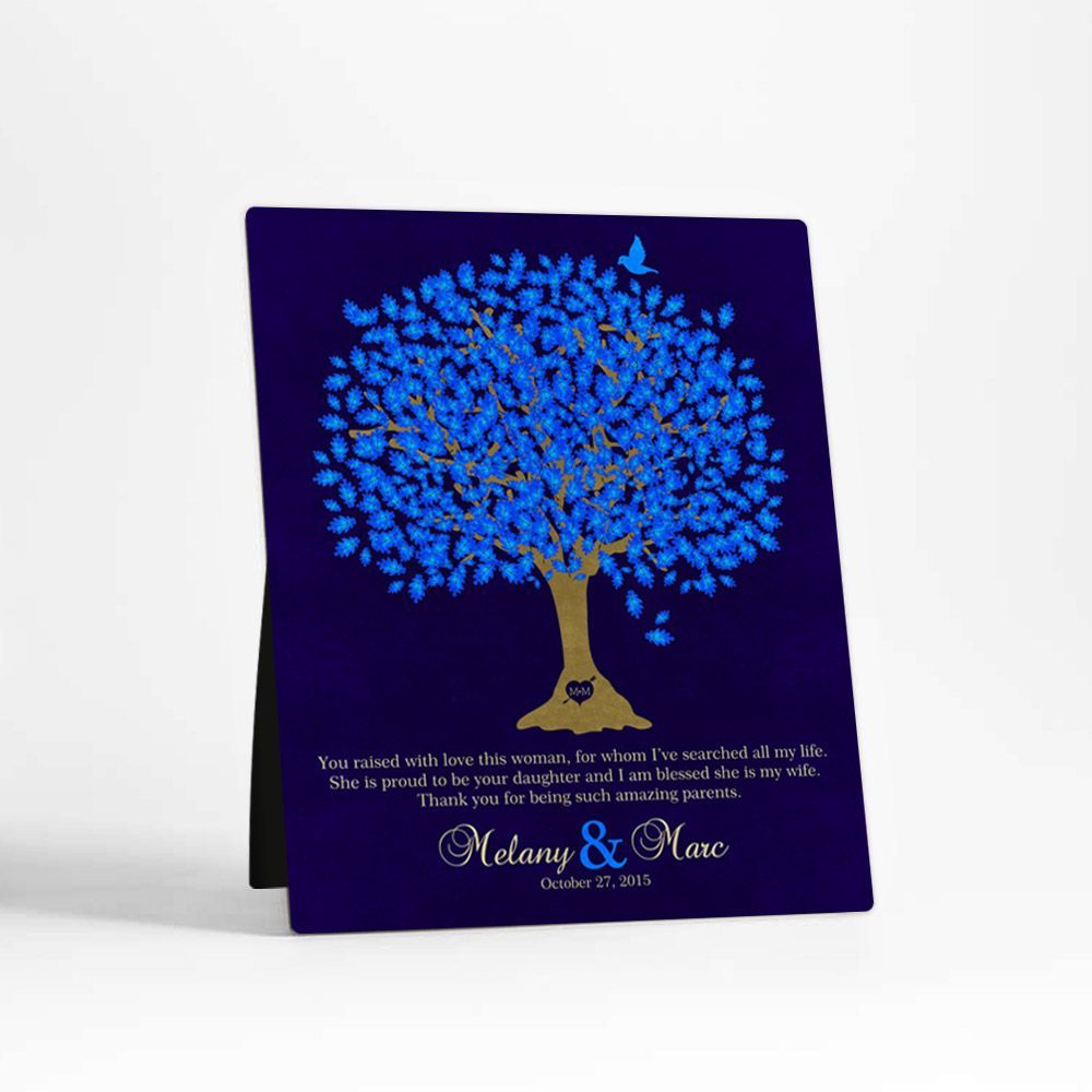 Oak Tree Wedding Desktop Plaque Gift for Mother Of The Bride D-1106