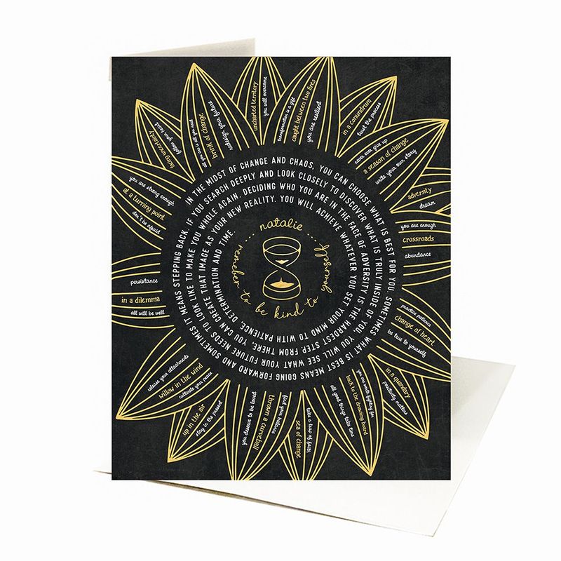 Hourglass Words of Encouragement for Her Divorce Card Gift for Divorcee C-2154