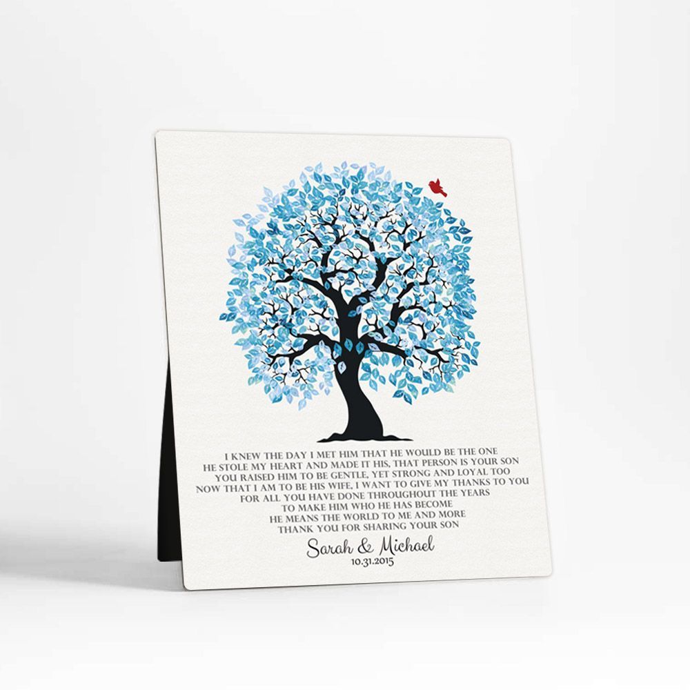 Artful Tree Wedding Desktop Plaque Gift for Mother Of The Groom D-1266