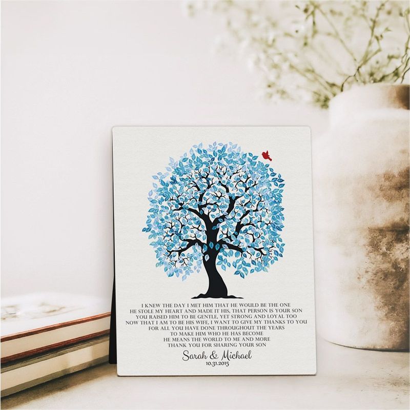 Artful Tree Wedding Desktop Plaque Gift for Mother Of The Groom D-1266