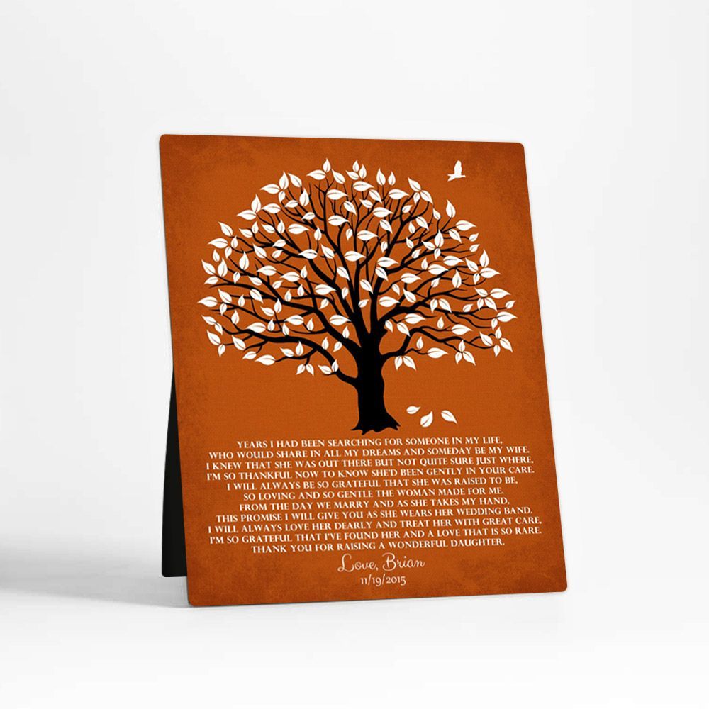 Magnolia Tree Wedding Desktop Plaque Gift for Mother Of The Bride D-1151