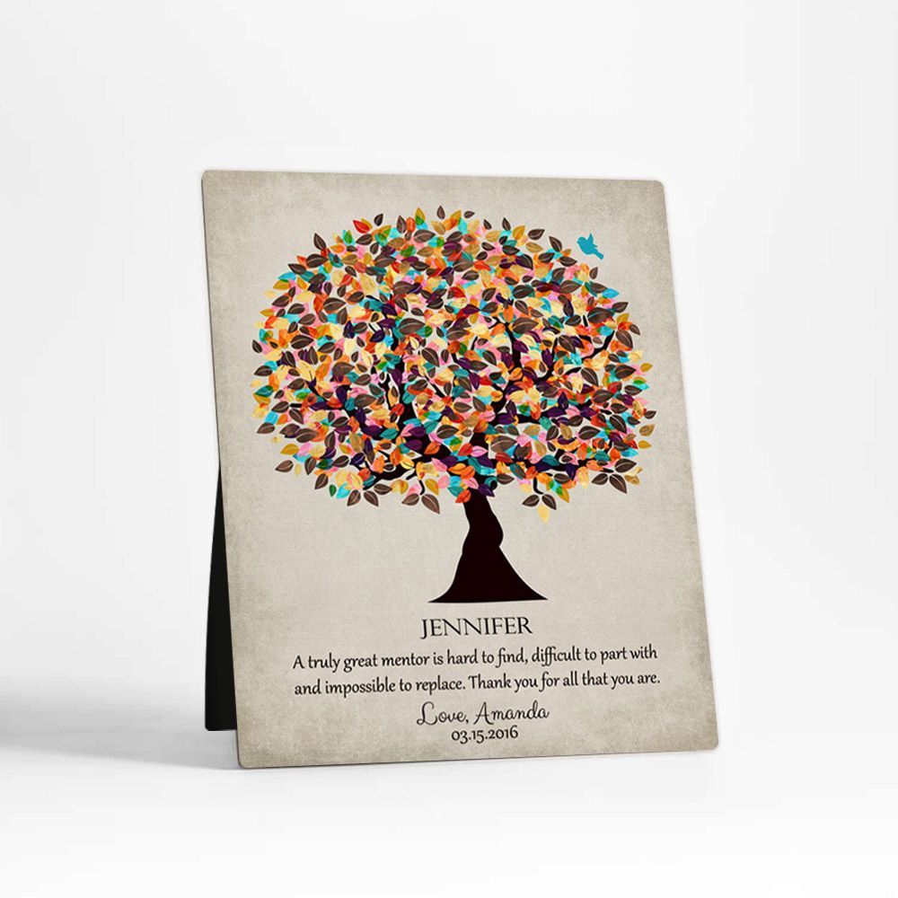 Late Spring Tree Teacher Appreciation Desktop Plaque Gift for Educator D-1319