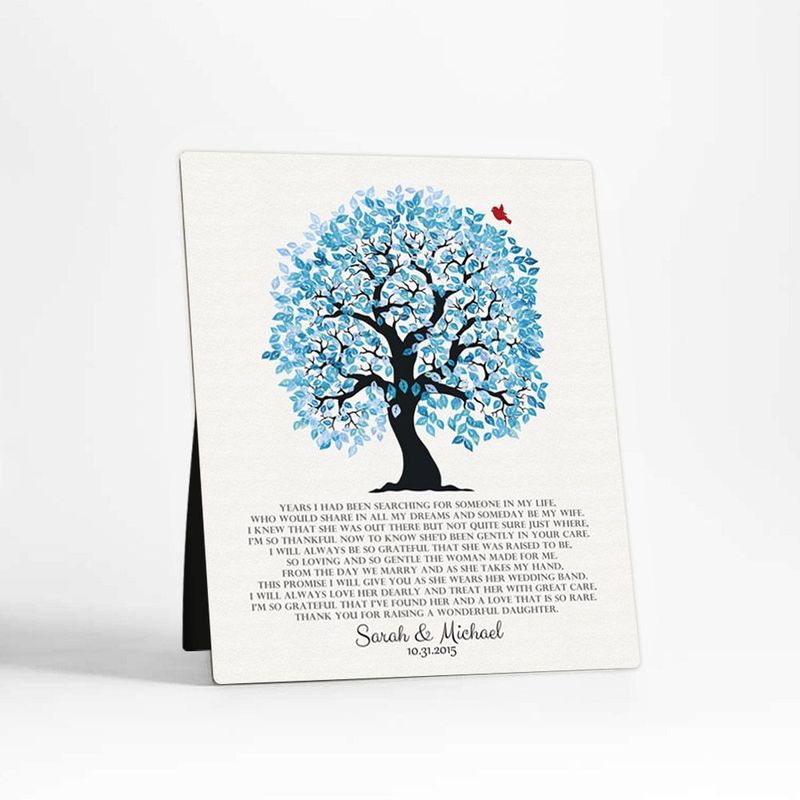 Artful Tree Wedding Desktop Plaque Gift for Mother Of The Bride D-1267