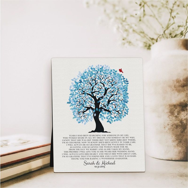 Artful Tree Wedding Desktop Plaque Gift for Mother Of The Bride D-1267