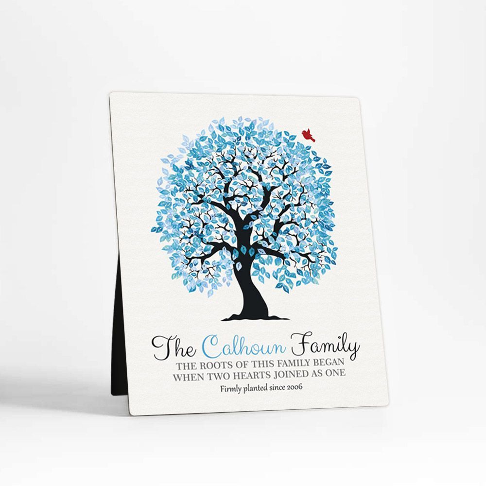 Artful Tree Anniversary Desktop Plaque Gift for Couple D-1264
