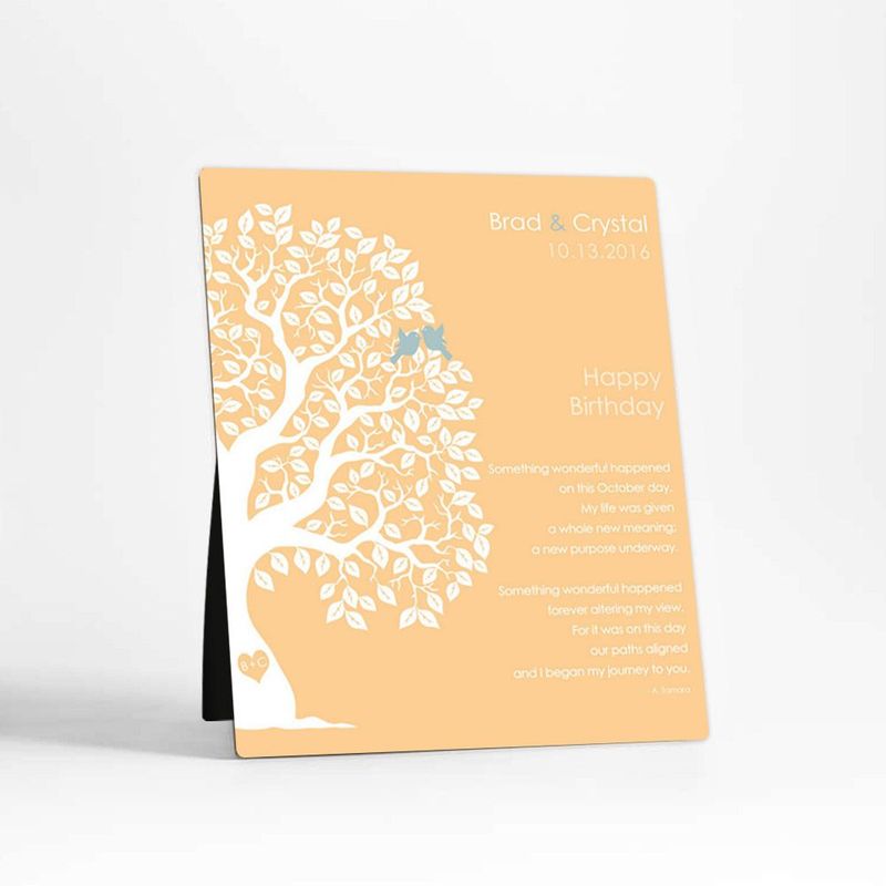 Half Artful Tree Spouse Birthday Desktop Plaque Gift for Spouse D-1722