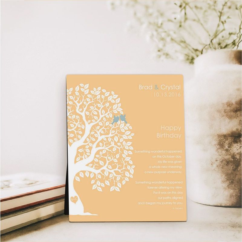 Half Artful Tree Spouse Birthday Desktop Plaque Gift for Spouse D-1722