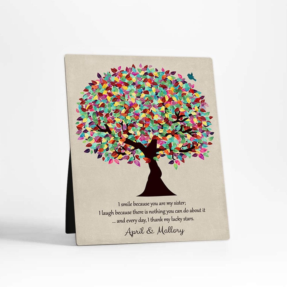 #1 Best Seller - Early Spring Tree Wedding Desktop Plaque Gift for Sister D-1390
