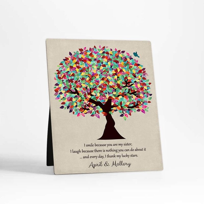 #1 Best Seller - Early Spring Tree Wedding Desktop Plaque Gift for Sister D-1390