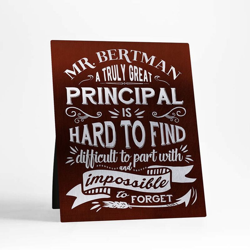 Bronze Truly Great Principal Typography Retirement Desktop Plaque Gift for Principal D-2151