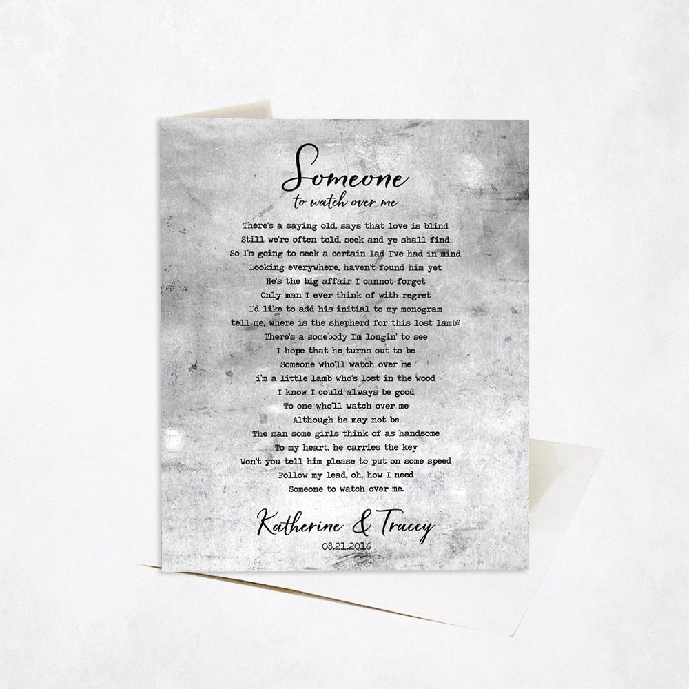 Tarnished Tin Our Song Lyrics 10th Anniversary Card Gift for Couple C-1903