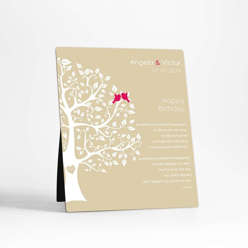 Half Curly Tree Spouse Birthday Desktop Plaque Gift for Spouse D-1719