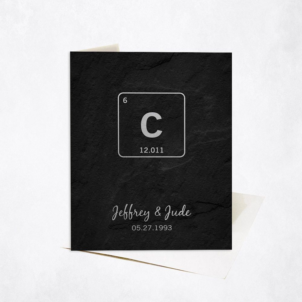 Iron Periodic Table Element 6th Anniversary Card Gift for Couple C-1927