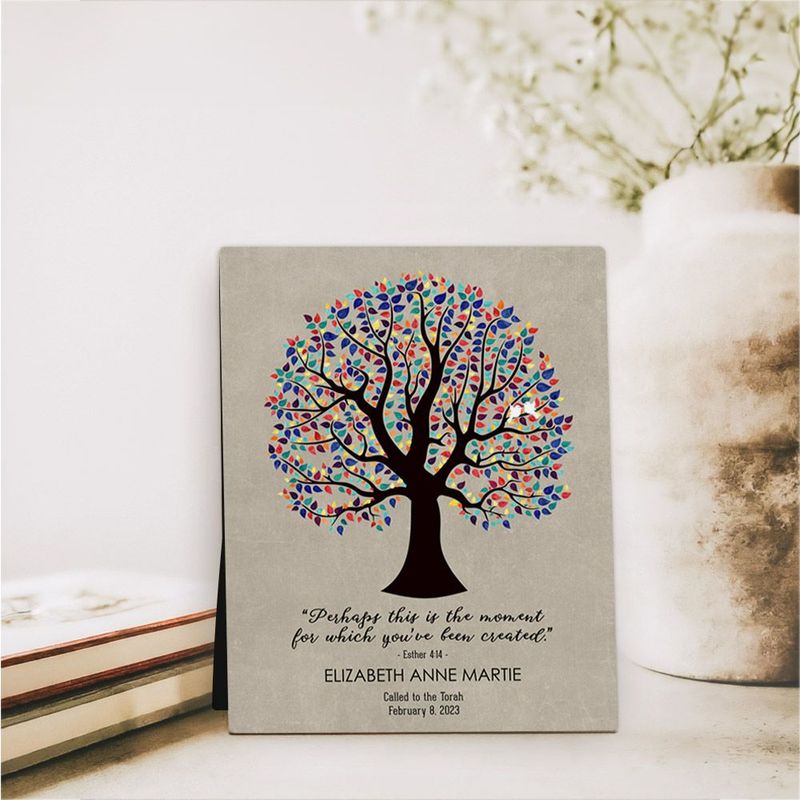 Baptism Tree Faith Milestone Desktop Plaque Gift for Child D-1833