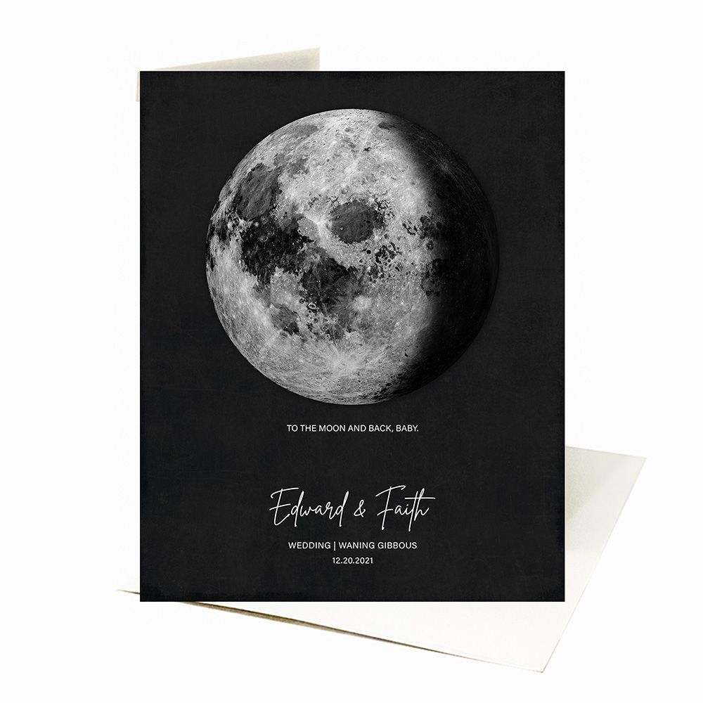 Tin To the Moon and Back Anniversary Card Gift for Couple C-2126