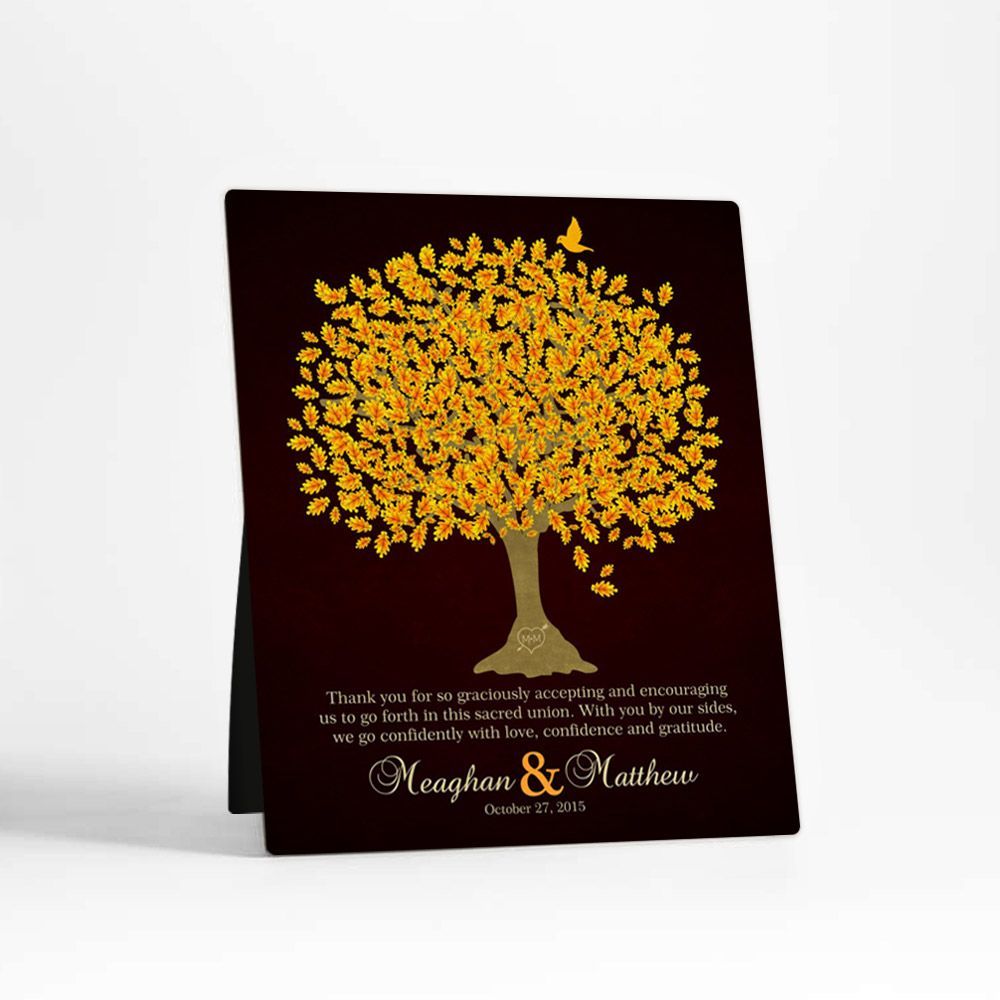 Oak Tree Wedding Desktop Plaque Gift for Mother Of The Groom D-1105