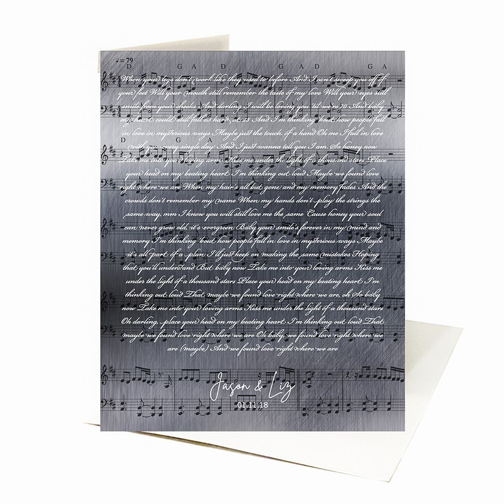 Tin First Dance or Wedding Reading 10th Anniversary Card Gift for Couple C-2162