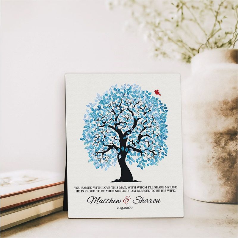 Artful Tree Wedding Desktop Plaque Gift for Mother Of The Groom D-1271