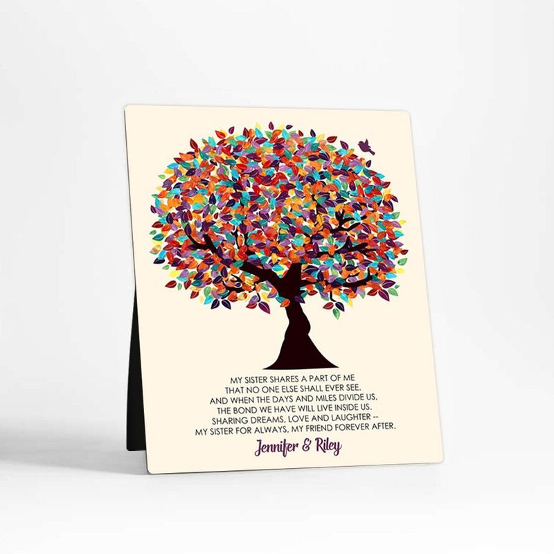 #1 Best Seller - Spring Tree Wedding Desktop Plaque Gift for Sister D-1166