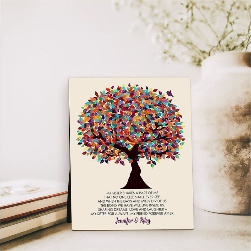 #1 Best Seller - Spring Tree Wedding Desktop Plaque Gift for Sister D-1166