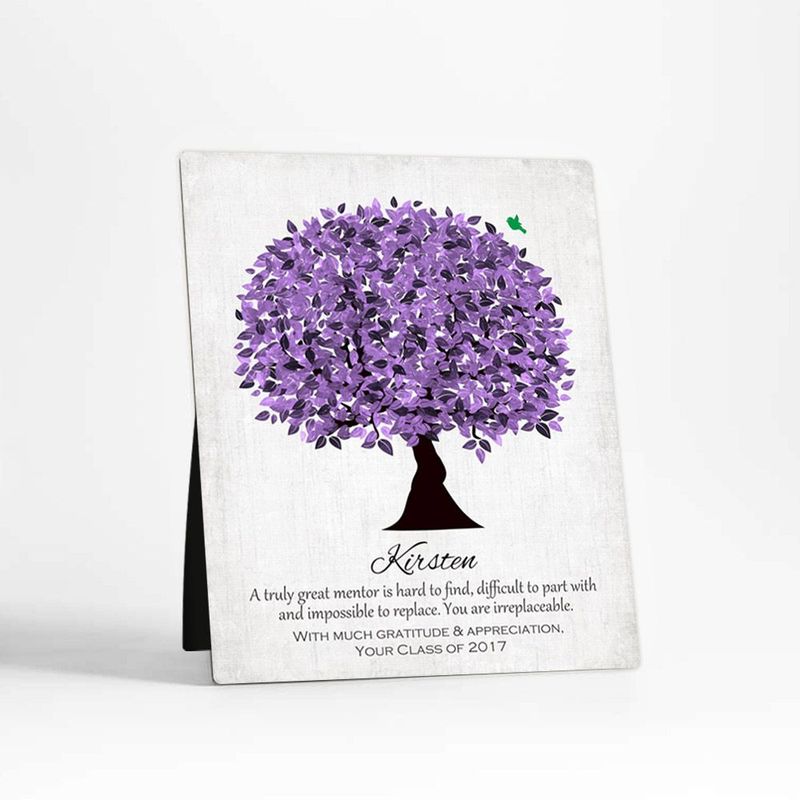 Purple Tree Leadership Appreciation Desktop Plaque Gift for Mentor D-1477
