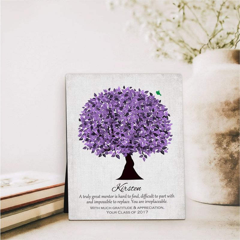 Purple Tree Leadership Appreciation Desktop Plaque Gift for Mentor D-1477