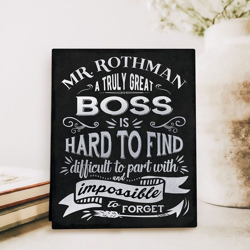 Truly Great Boss Typography Retirement Desktop Plaque Gift for Boss D-2150