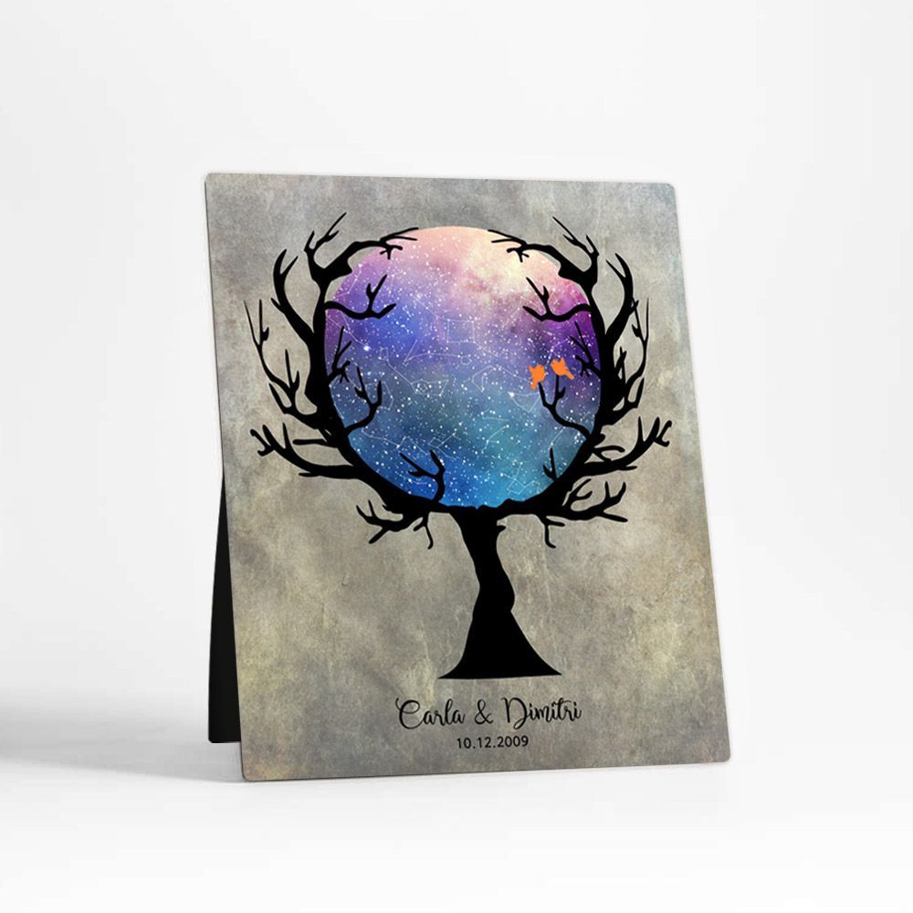 Star Map Anniversary Desktop Plaque Gift for Couple D-1756